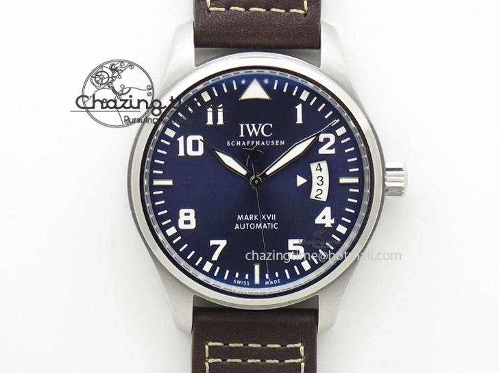 MIROTIME 0726 Mark XVII Le Petit Prince MK Maker 1:1 Best Edition SS Blue Dial On Brown Leather Strap A ComfortFit 7377
